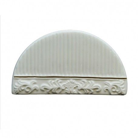 Porta Tovaglioli in Ceramica Bianca con Renna H.7 cm