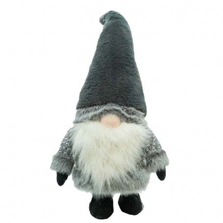 Gnomo di Natale con Vestito Grigio Scuro H.90 cm
