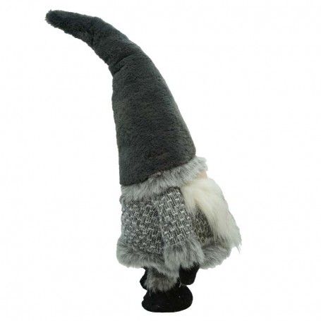 Gnomo di Natale con Vestito Grigio Scuro H.90 cm