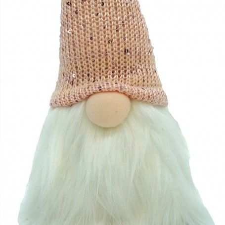 Testa di Gnomo Natalizie Beige/Rosa H.40 cm