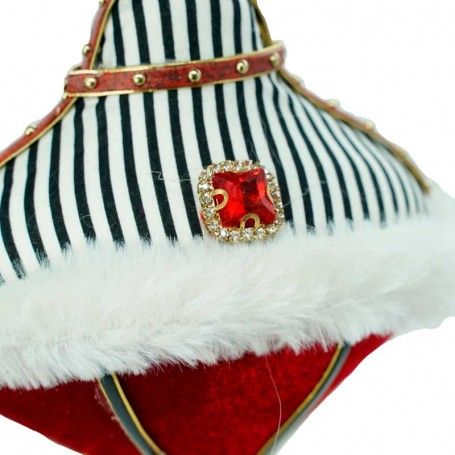 Goccia Natalizia di Velluto con Pendente Rossa H.24 cm