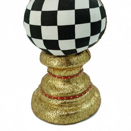 Pendente Natalizio Rosso e a Scacchi H.71xD.15 cm