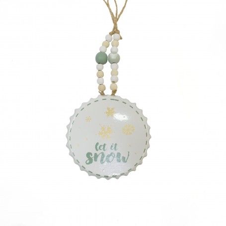 Decoro Natalizio da Appendere Rotondo in Latta 3 Modelli Decoro Natalizio da Appendere Rotondo in Latta 3 Modelli