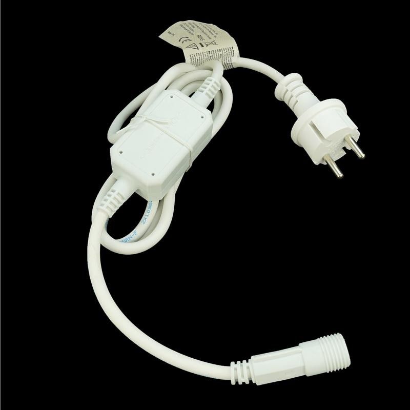 Pioggia Luminosa professionale Prolungabile | Cavo Bianco 3 x h.0,9 mt | 156 Led Bianco Caldo + 18 Flash | Uso esterno IP67