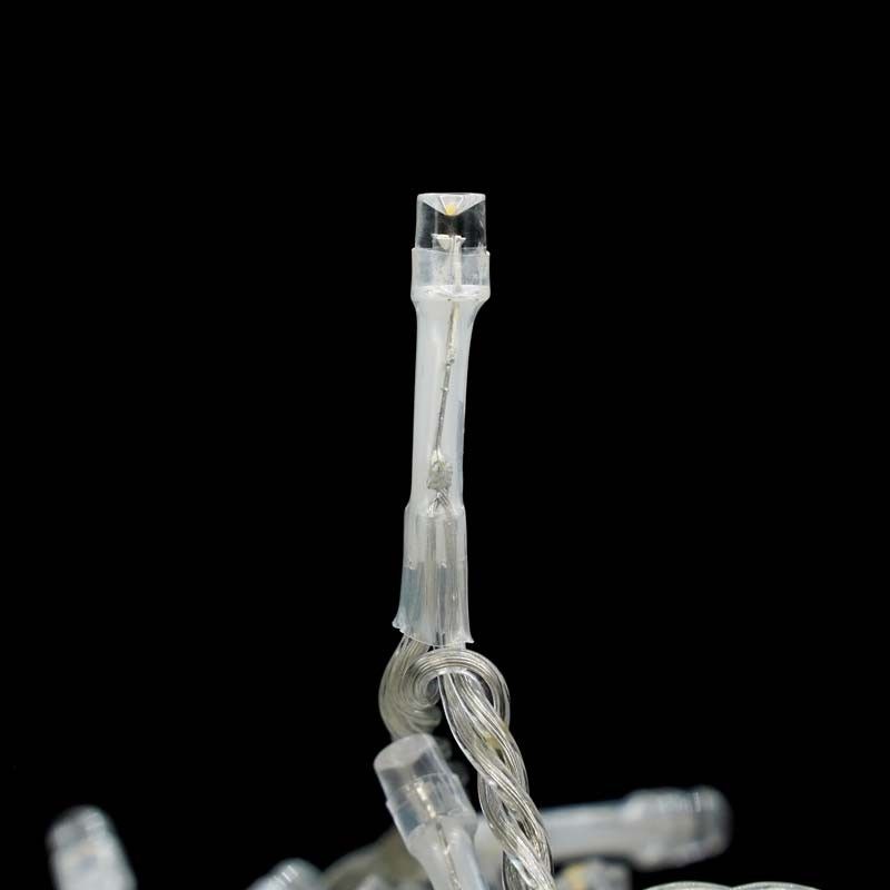 Catena con 1300 Luci Led Bianco Caldo con Cavo Trasparente Memory Control 65 metri, Uso Esterno