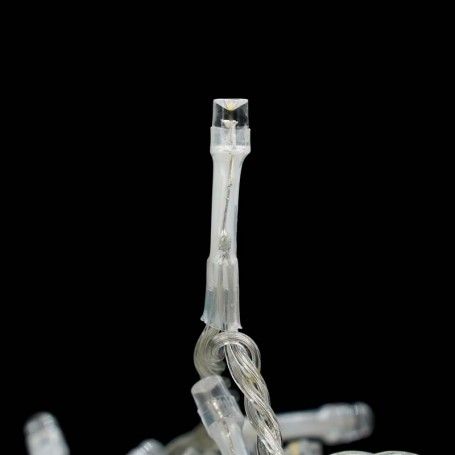 Catena con 1300 Luci Led Bianco Caldo con Cavo Trasparente Memory Control 65 metri, Uso Esterno