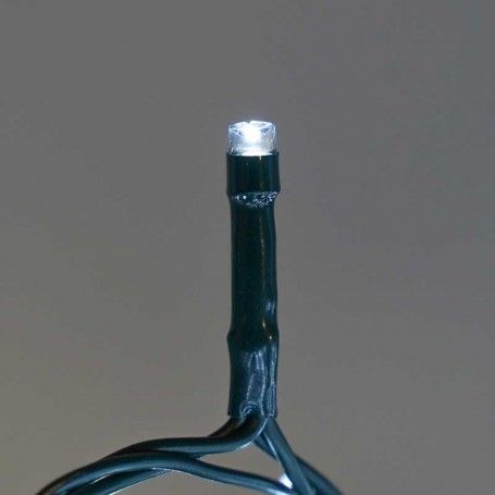 Catena 1300 Luci Led Bianco con Memory Control e Cavo Verde 65 metri, Uso Esterno