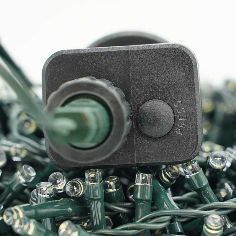 Catena 1300 Luci Led Bianco con Memory Control e Cavo Verde 65 metri, Uso Esterno