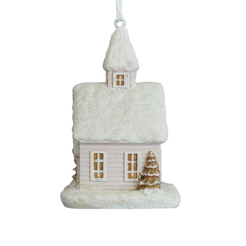 Casetta Natalizia in Resina H.10 cm 2 Colori