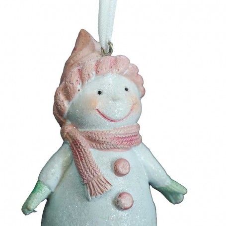 Pupazzo di Neve Natalizio in Resina H.9 cm 3 Modelli