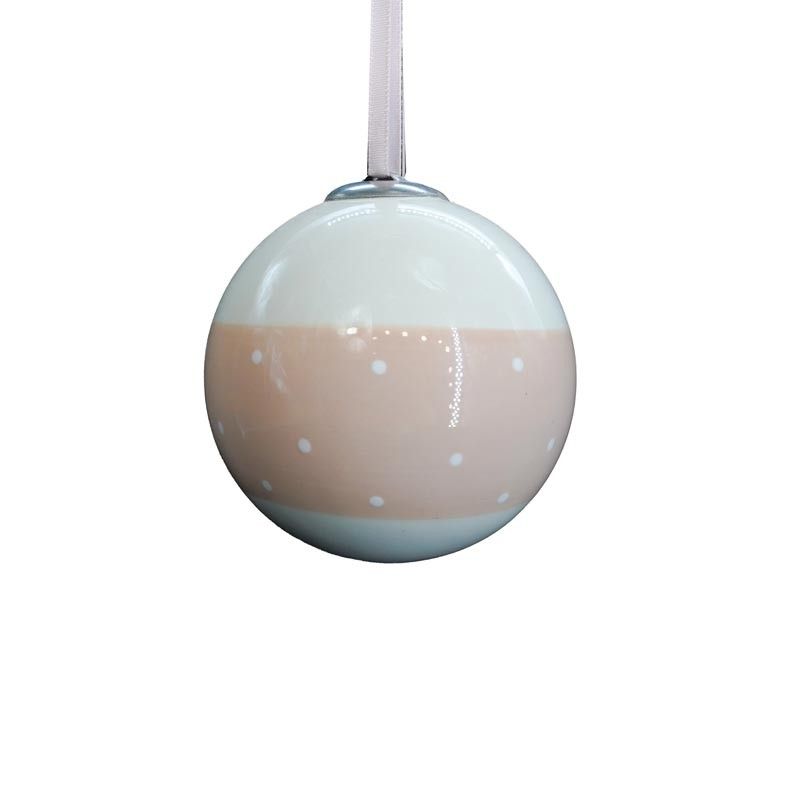 Palla di Natale con Fiore 2 Colori D.9 cm