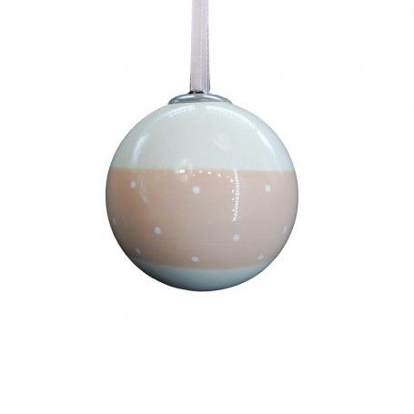 Palla di Natale con Fiore 2 Colori D.9 cm