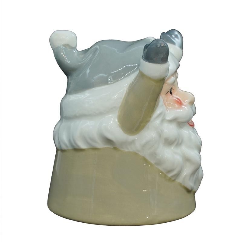 Tazza Natalizia Up&Down con Babbo Natale Bianco e Tortora