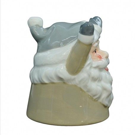 Tazza Natalizia Up&Down con Babbo Natale Bianco e Tortora