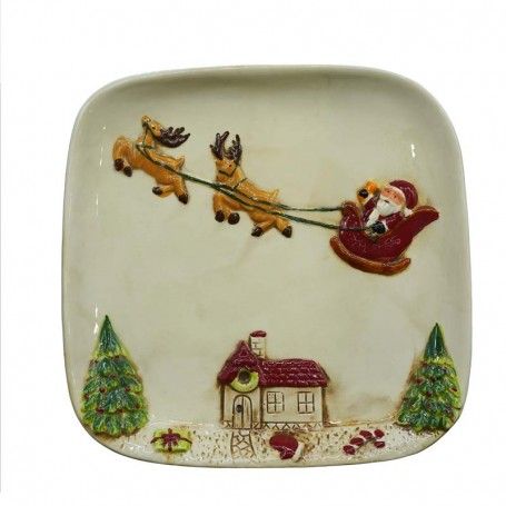 Piatto Grande in Ceramica Bianco