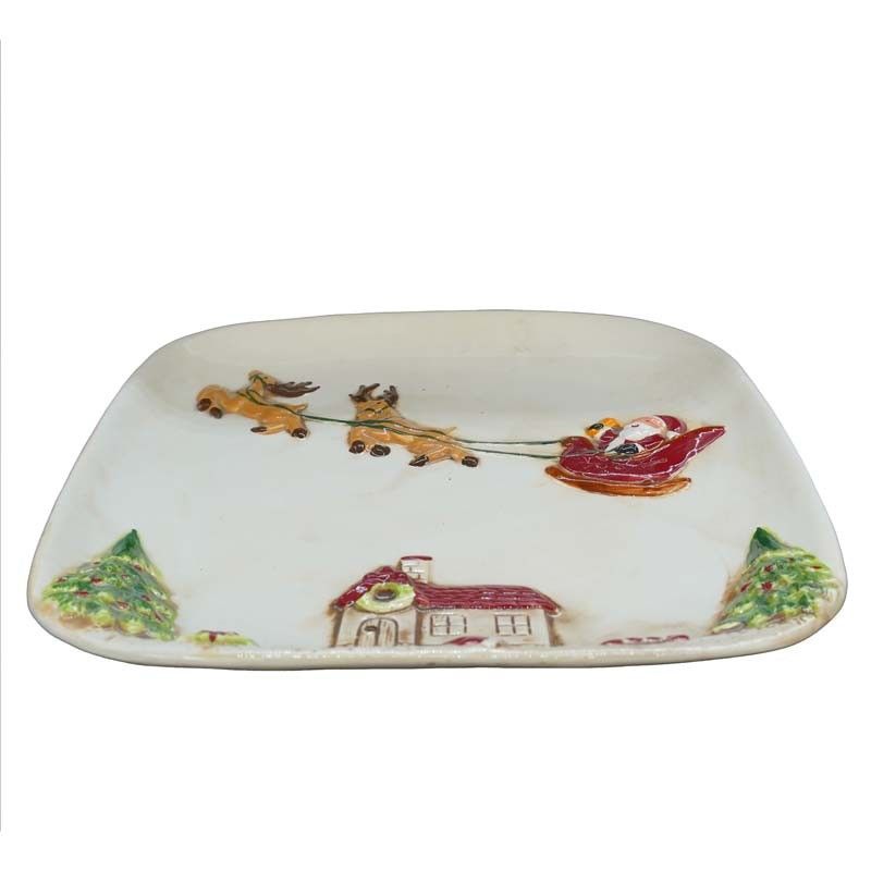 Piatto Grande in Ceramica Bianco