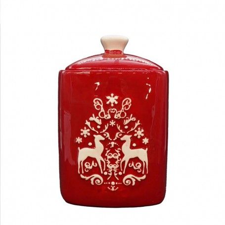 Barattolo in Ceramica Rosso