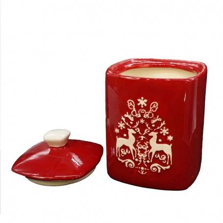 Barattolo in Ceramica Rosso