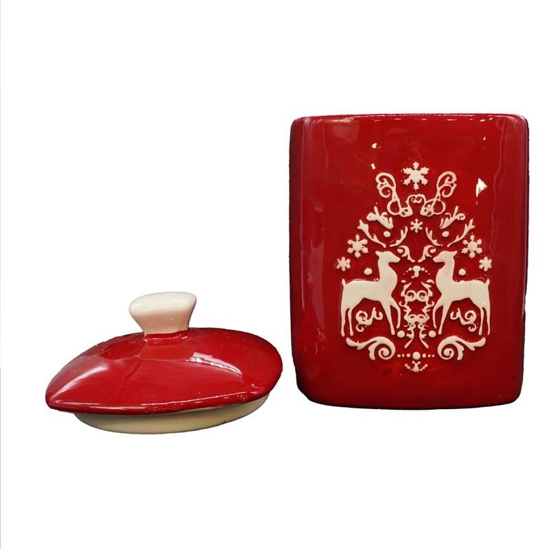 Barattolo in Ceramica Rosso
