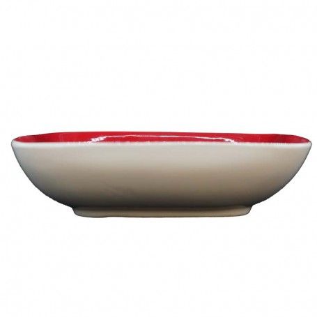 Piatto Fondo in Ceramica Rosso
