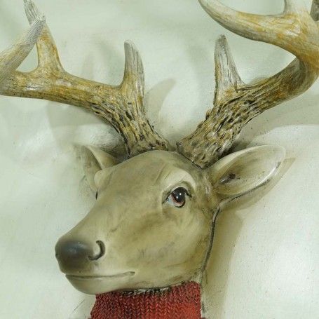 Quadro Natalizio con Renna in Resina 38x38 cm