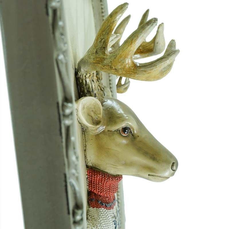 Quadro Natalizio con Renna in Resina 38x38 cm