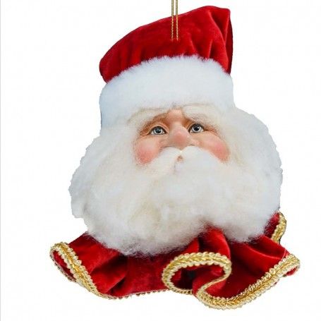 Testa di Babbo Natale da Appendere H.13 cm