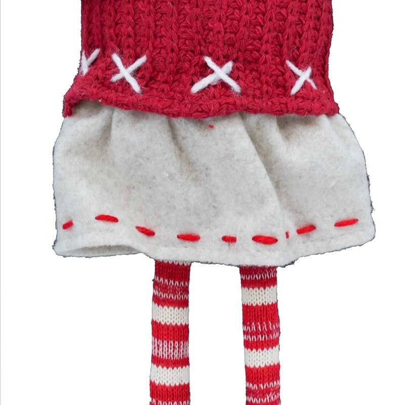 Renna Natalizia in Piedi 2 Colori Bianca/Rossa H.63 cm