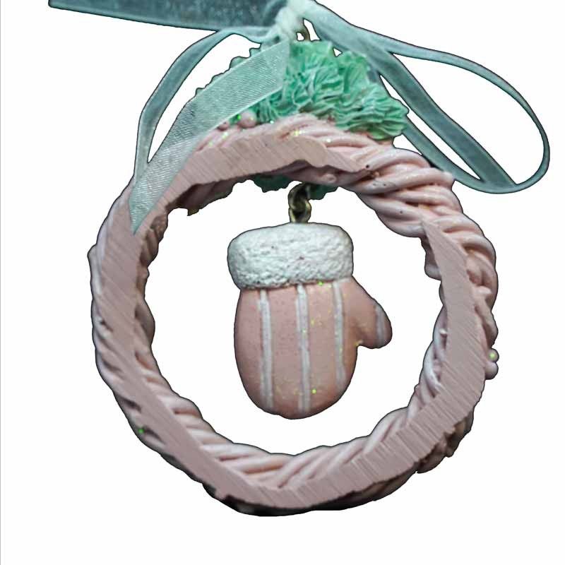 Ghirlanda Natalizia Rosa da Appendere D.8 cm 3 Modelli