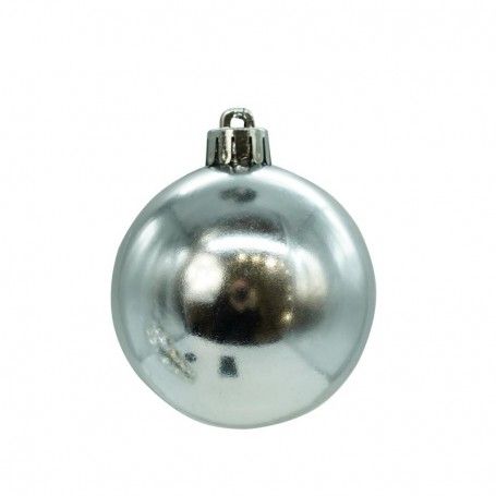 Palle di Natale in Plastica Lucide D.6 cm Confezione da 24 Pz