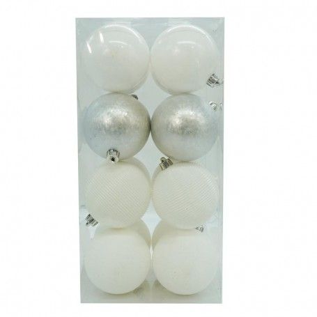 Palle di Natale in Plastica D.8 cm Confezione da 16 PZ