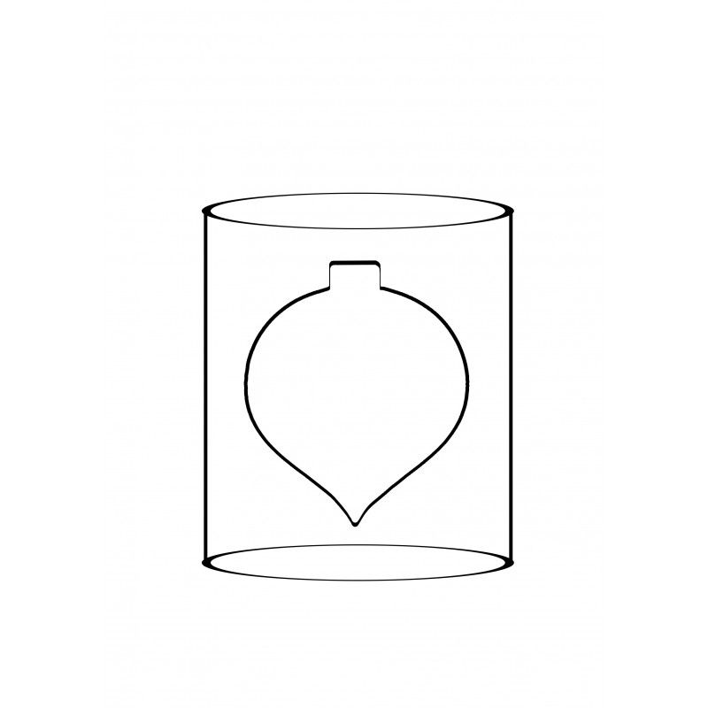 Cipolla Natalizia in Vetro Perlato D.10 cm