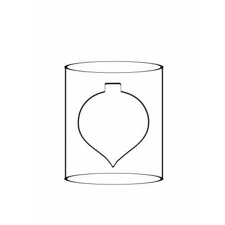 Cipolla Natalizia in Vetro Perlato D.10 cm Cipolla Natalizia in Vetro Perlato D.10 cm