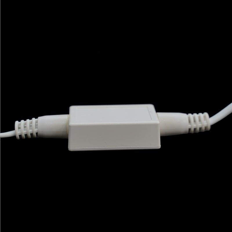 Catena con 100 Luci Led Bianco Caldo + 10 Falsh Cavo Bianco 10 metri Uso Interno