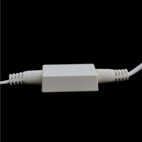 Catena con 100 Luci Led Bianco Caldo + 10 Falsh Cavo Bianco 10 metri Uso Interno