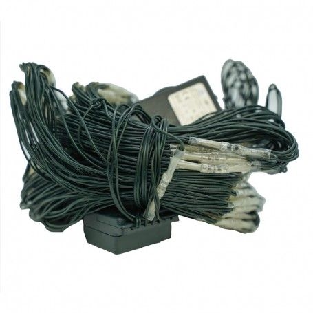 Mantello 2,5x4 mt 230 Led Bianco Freddo con Cavo Verde Controller 8 Giochi Uso Interno