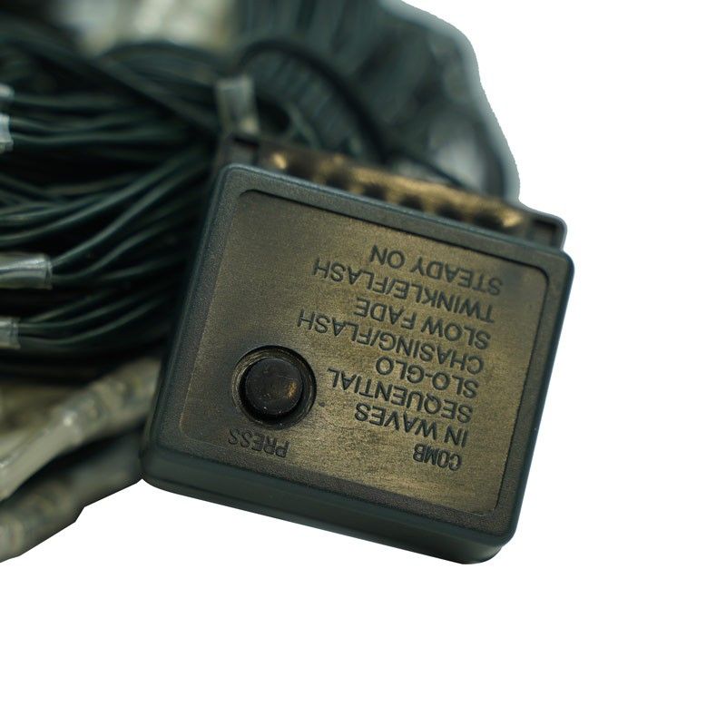 Mantello 2,5x4 mt 230 Led Bianco Freddo con Cavo Verde Controller 8 Giochi Uso Interno