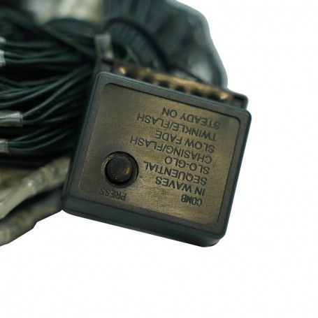 Mantello 2,5x4 mt 230 Led Bianco Freddo con Cavo Verde Controller 8 Giochi Uso Interno