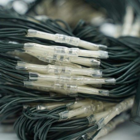 Mantello 2,5x4 mt 230 Led Bianco Freddo con Cavo Verde Controller 8 Giochi Uso Interno