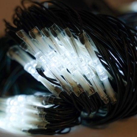 Mantello 2,5x4 mt 230 Led Bianco Freddo con Cavo Verde Controller 8 Giochi Uso Interno