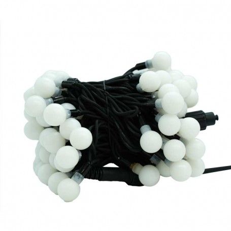 Catena con 100 Luci Led Tonde Bianco Caldo, Uso Esterno, 10 metri, Connettibile