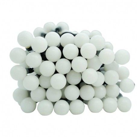 Catena con 100 Luci Led Tonde Bianco Caldo, Uso Esterno, 10 metri, Connettibile