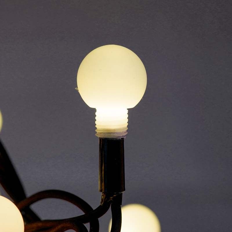 Catena con 100 Luci Led Tonde Bianco Caldo, Uso Esterno, 10 metri, Connettibile