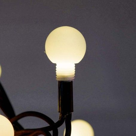 Catena con 100 Luci Led Tonde Bianco Caldo, Uso Esterno, 10 metri, Connettibile