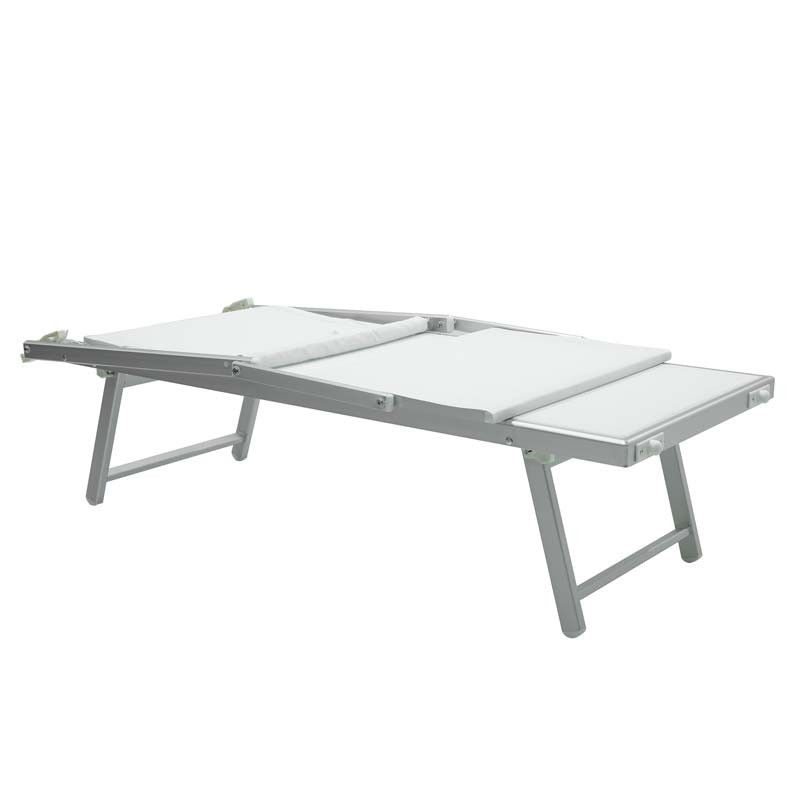 Lettino Prendisole da Giardino in Alluminio Bianco | Simba