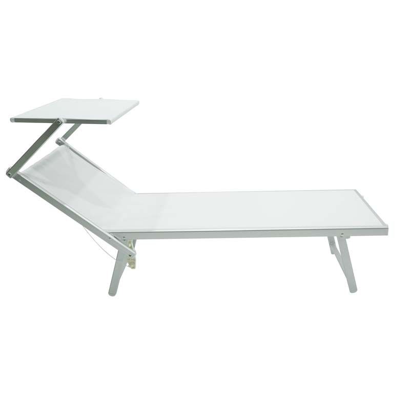 Lettino Prendisole da Giardino in Alluminio Bianco | Simba