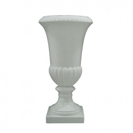 Vaso Decorativo in Vetroresina Bianco, per Interni ed Esterni Vaso Decorativo in Vetroresina Bianco, per Interni ed Esterni