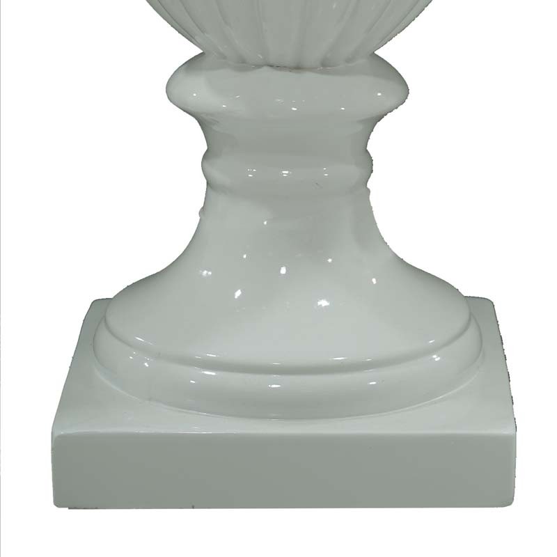Vaso Decorativo in Vetroresina Bianco, per Interni ed Esterni