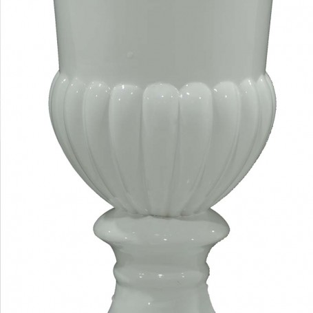 Vaso Decorativo in Vetroresina Bianco, per Interni ed Esterni Vaso Decorativo in Vetroresina Bianco, per Interni ed Esterni