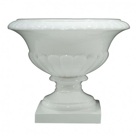 Vaso Decorativo in Vetroresina Bianco, per Interni ed Esterni Vaso Decorativo in Vetroresina Bianco, per Interni ed Esterni